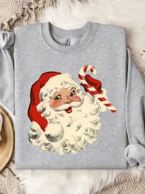 Santa Christmas Sweater Vintage Santa Claus Face Sweatshirt Retro Christmas Clothing Santaface Festive Holiday Sweatshirt Unique revetee 2