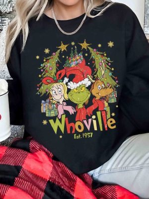 Retro Whoville Est 1957 Shirt Whoville Sweatshirt Grinch Christmas Sweatshirt Grinchmas Shirt Christmas Sweater Christmas Gift Unique revetee 2