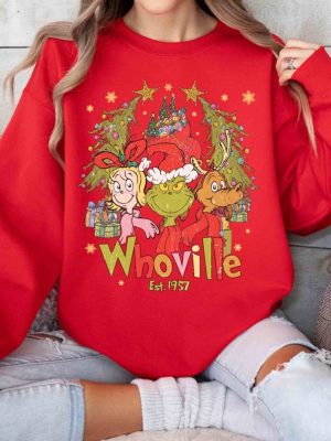 Retro Whoville Est 1957 Shirt Whoville Sweatshirt Grinch Christmas Sweatshirt Grinchmas Shirt Christmas Sweater Christmas Gift Unique revetee 6