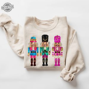 Nutcracker Sweatshirt Christmas Sweatshirt Cute Holiday Gift Faux Sequin Sweater Womens Christmas Hoodie Christmas Gift Unique revetee 2