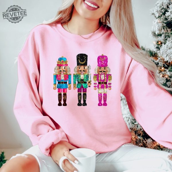 Nutcracker Sweatshirt Christmas Sweatshirt Cute Holiday Gift Faux Sequin Sweater Womens Christmas Hoodie Christmas Gift Unique revetee 3