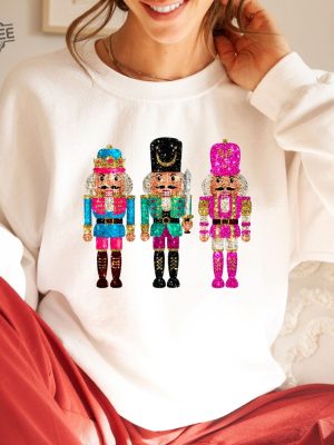 Nutcracker Sweatshirt Christmas Sweatshirt Cute Holiday Gift Faux Sequin Sweater Womens Christmas Hoodie Christmas Gift Unique revetee 4