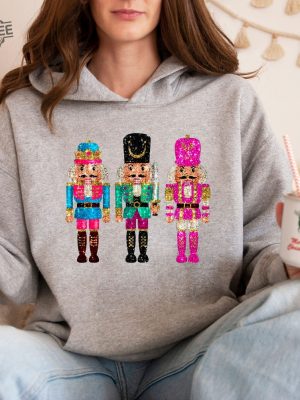 Nutcracker Sweatshirt Christmas Sweatshirt Cute Holiday Gift Faux Sequin Sweater Womens Christmas Hoodie Christmas Gift Unique revetee 5