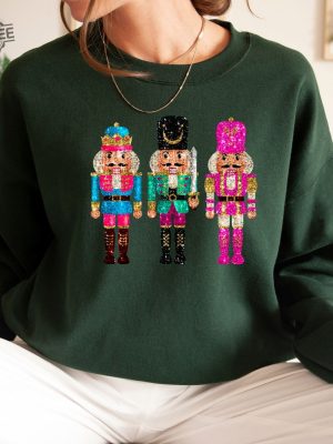 Nutcracker Sweatshirt Christmas Sweatshirt Cute Holiday Gift Faux Sequin Sweater Womens Christmas Hoodie Christmas Gift Unique revetee 6