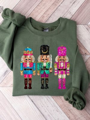 Nutcracker Sweatshirt Christmas Sweatshirt Cute Holiday Gift Faux Sequin Sweater Womens Christmas Hoodie Christmas Gift Unique revetee 7