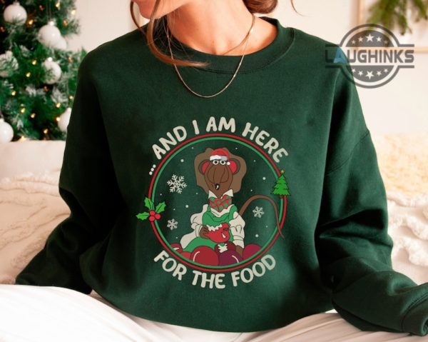 muppet christmas carol t shirt sweatshirt hoodie and i am here for the food rizzo muppet movie est 1992 merry xmas shirts family matching disney world gift laughinks 1