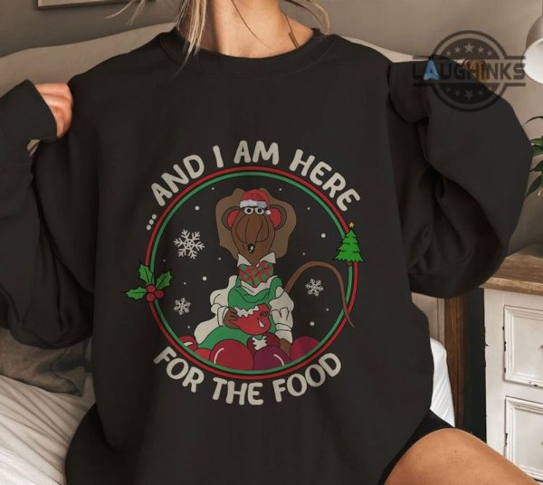 muppet christmas carol t shirt sweatshirt hoodie and i am here for the food rizzo muppet movie est 1992 merry xmas shirts family matching disney world gift laughinks 5