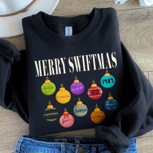 Merry Swiftmas Sweatshirt Cute Famous Christmas Ball Shirt The Eras Tour Christmas Shirt The Eras Tour Christmas Ts Version trendingnowe 2