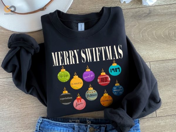 Merry Swiftmas Sweatshirt Cute Famous Christmas Ball Shirt The Eras Tour Christmas Shirt The Eras Tour Christmas Ts Version trendingnowe 2