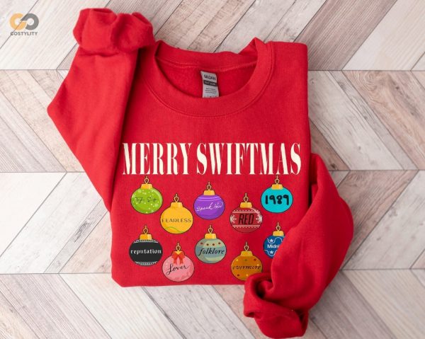 Merry Swiftmas Sweatshirt Cute Famous Christmas Ball Shirt The Eras Tour Christmas Shirt The Eras Tour Christmas Ts Version trendingnowe 3