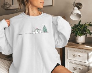 Christmas Snowman Sweatshirt Christmas Tree Sweatshirt Snowman Shirt Snowman T Shirt Christmas Crewneck Christmas Shirts For Women Unique revetee 3