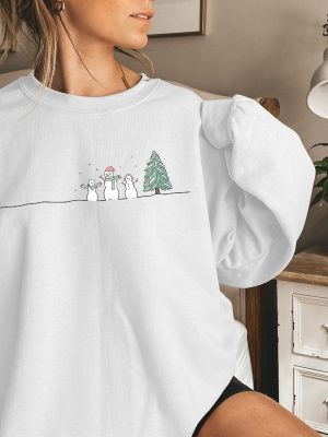 Christmas Snowman Sweatshirt Christmas Tree Sweatshirt Snowman Shirt Snowman T Shirt Christmas Crewneck Christmas Shirts For Women Unique revetee 3