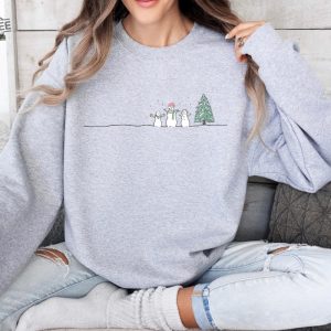 Christmas Snowman Sweatshirt Christmas Tree Sweatshirt Snowman Shirt Snowman T Shirt Christmas Crewneck Christmas Shirts For Women Unique revetee 4