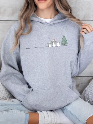 Christmas Snowman Sweatshirt Christmas Tree Sweatshirt Snowman Shirt Snowman T Shirt Christmas Crewneck Christmas Shirts For Women Unique revetee 6