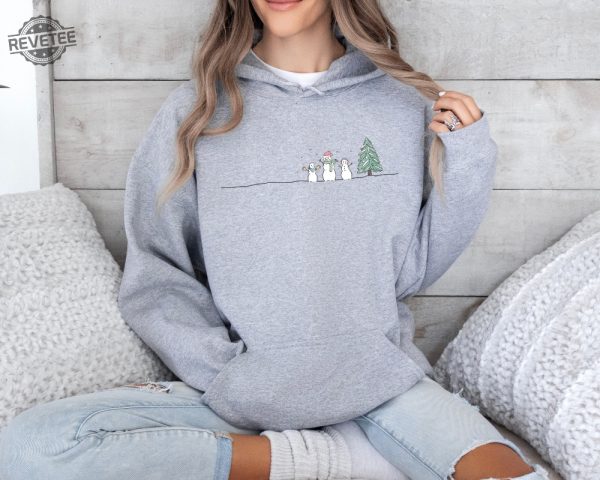 Christmas Snowman Sweatshirt Christmas Tree Sweatshirt Snowman Shirt Snowman T Shirt Christmas Crewneck Christmas Shirts For Women Unique revetee 6