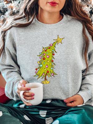 Whimsical Christmas Tree Shirt Whoville Tree Sweatshirt Whimsical Grinch Tree Trendy Christmas Tree Sweatshirt Grinch Tree Merry Tshirt Unique revetee 2