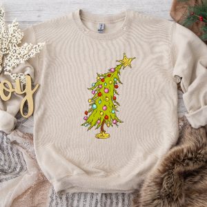 Whimsical Christmas Tree Shirt Whoville Tree Sweatshirt Whimsical Grinch Tree Trendy Christmas Tree Sweatshirt Grinch Tree Merry Tshirt Unique revetee 6