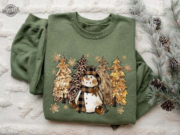 Christmas Sweatshirt Christmas Sweater Christmas Crewneck Christmas Tree Sweatshirt Holiday Sweaters For Women Winter Sweatshirt Unique revetee 1