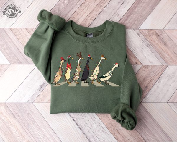 Christmas Ducks Sweatshirt Duck Christmas Shirt For Women Funny Animals Christmas Sweatshirt Farm Lover Gift Funny Christmas Shirt Unique revetee 1