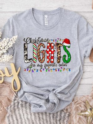 Christmas Lights Are My Favorite Color Christmas T Shirt Christmas Family Shirt Christmas Gift Holiday Gift Christmas Family Matching Shirt Unique revetee 3