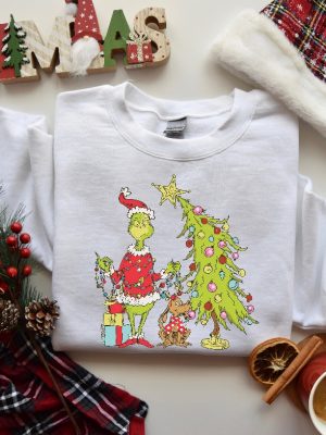 Grinch Christmas Tree Sweatshirt Grinch Max Tree Shirt Whimsical Grinch Tree Christmas Sweatshirt Grinchmas Whoville Grinch Christmas Unique revetee 2