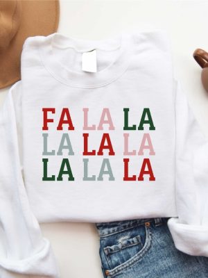 Christmas Sweatshirt Womens Holiday Shirt Mens Holiday Shirt Red Green Holiday Sweatshirt Fun Christmas Shirt Fa La La La La Unique revetee 3