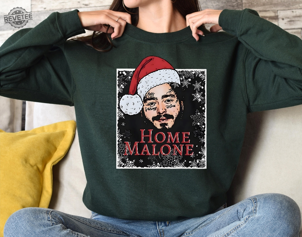 Home Malone Sweatshirt Ugly Christmas Sweatshirt Funny Christmas Sweatshirt Home Alone Sweatshirt Christmas Gift Idea Ghost Malone Shirt Unique