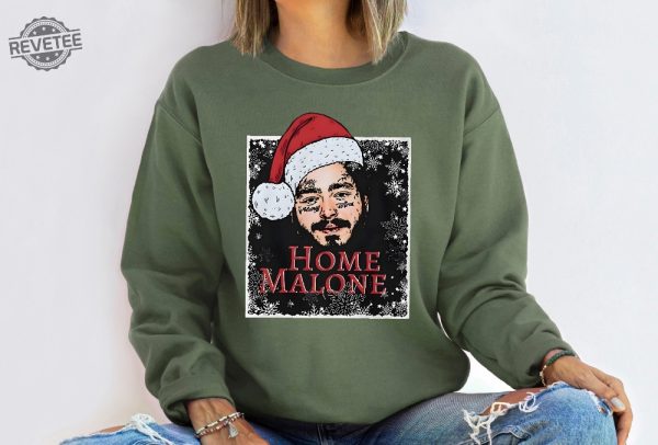 Home Malone Sweatshirt Ugly Christmas Sweatshirt Funny Christmas Sweatshirt Home Alone Sweatshirt Christmas Gift Idea Ghost Malone Shirt Unique revetee 2