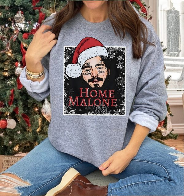 Home Malone Sweatshirt Ugly Christmas Sweatshirt Funny Christmas Sweatshirt Home Alone Sweatshirt Christmas Gift Idea Ghost Malone Shirt Unique revetee 3