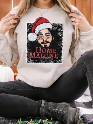 Home Malone Sweatshirt Ugly Christmas Sweatshirt Funny Christmas Sweatshirt Home Alone Sweatshirt Christmas Gift Idea Ghost Malone Shirt Unique revetee 6