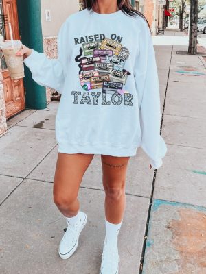 Raised On Taylor Sweatshirt Christmas Taylor Sweatshirt Taylor Swiftie Merch The Eras Tour Christmas Shirt Swiftie Christmas Gift For Her Unique revetee 5