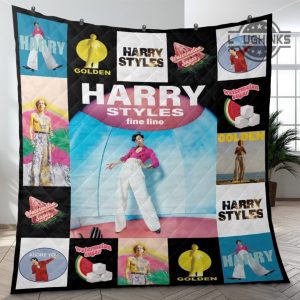 harry styles blanket one direction watermelon sugar golden picture collection king queen throw quilt blankets christmas birthday wedding anniversary gift laughinks 1
