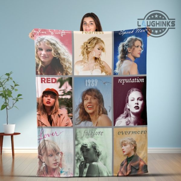 swiftie blanket throw sherpa fleece taylor swift xmas blankets taylor eras tour concert 2023 bedroom decorations gift for her midnight 1989 folklore red reputation laughinks 3