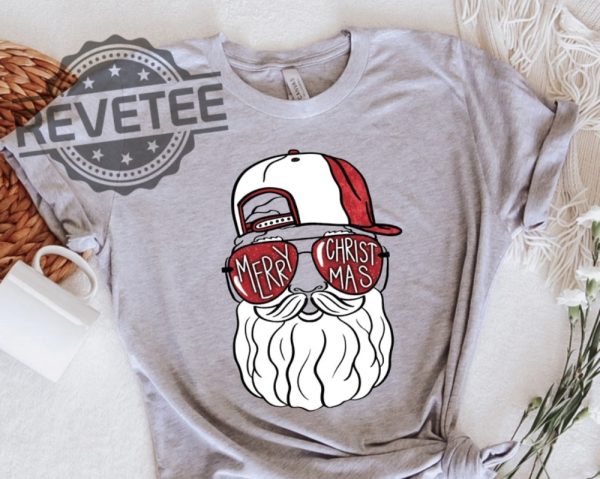 Cool Santa Shirt Christmas Gifts For Toddlers Kids Boys Santa Dad Shirt Men Merry Christmas Shirt Christmas Glasses Family Matching Outfit Unique revetee 3