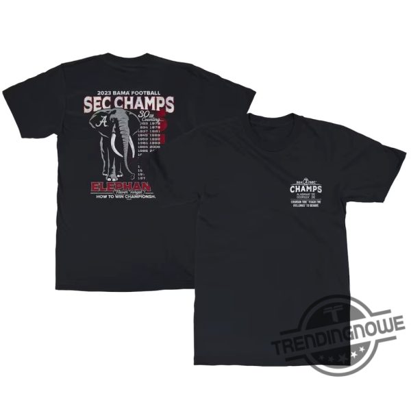 Alabama Sec Championship Shirt V5 Alabama Crimson Tide 2023 SEC Football Conference Champions Alabama Never Forgets Shirt trendingnowe.com 1