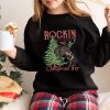 Rocking Around The Christmas Tree Sweatshirt Retro Christmas Western Shirt Cowboy Christmas Shirt Yee Haw Howdy Christmas Womens Christmas Unique revetee 1