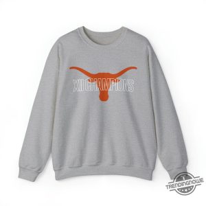 Texas Big 12 Championship Shirt Texas Football Sweatshirt Big 12 Champions Sweatshirt Horns Up T Shirt Horns Up Sweatshirt trendingnowe.com 2