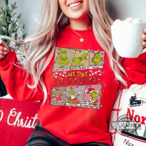 grinch tshirt hoodie sweatshirt grinch christmas crewneck shirts merry grinchmas sweater grinch my day im booked gift whoville university laughinks 3