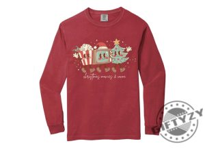 Long Sleeve Retro Christmas Shirt Christmas Movies And Cocoa Hoodie Vintage Holiday Sweatshirt Funny Xmas Tshirt Christmas Shirt giftyzy 2