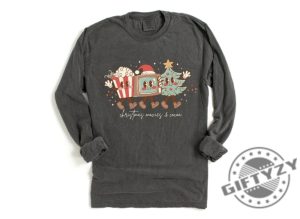 Long Sleeve Retro Christmas Shirt Christmas Movies And Cocoa Hoodie Vintage Holiday Sweatshirt Funny Xmas Tshirt Christmas Shirt giftyzy 3