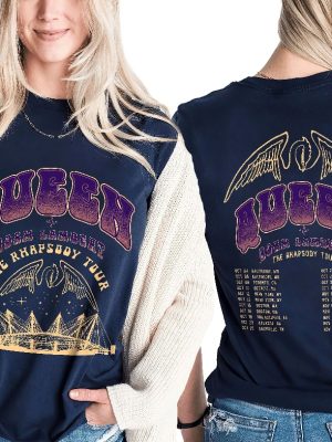 2 Sided Queen Adam Lambert The Rhapsody Tour 2023 Shirt Queen Rock Band Tour Shirts Rock Concert Shirt Unique revetee 2