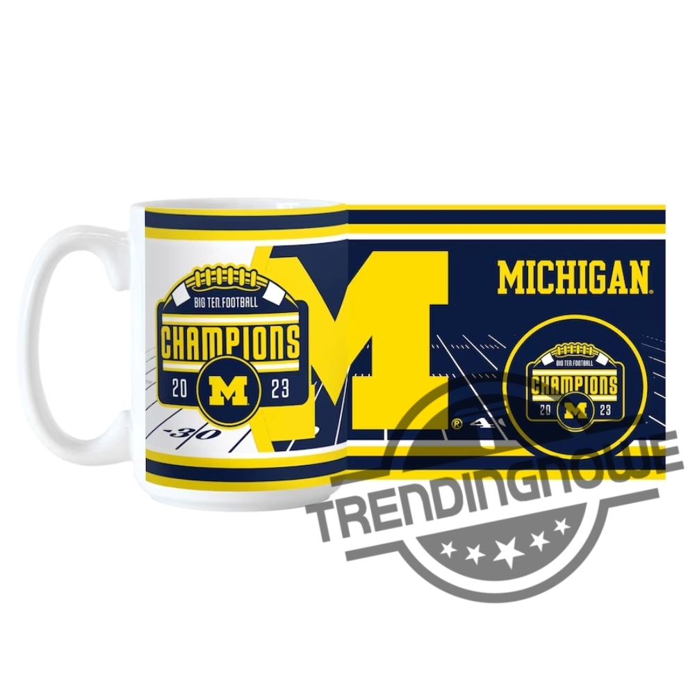 Michigan Big Ten Championship Shirt Michigan Wolverines 2023 Big Ten Football Conference Champions Coffee Mug