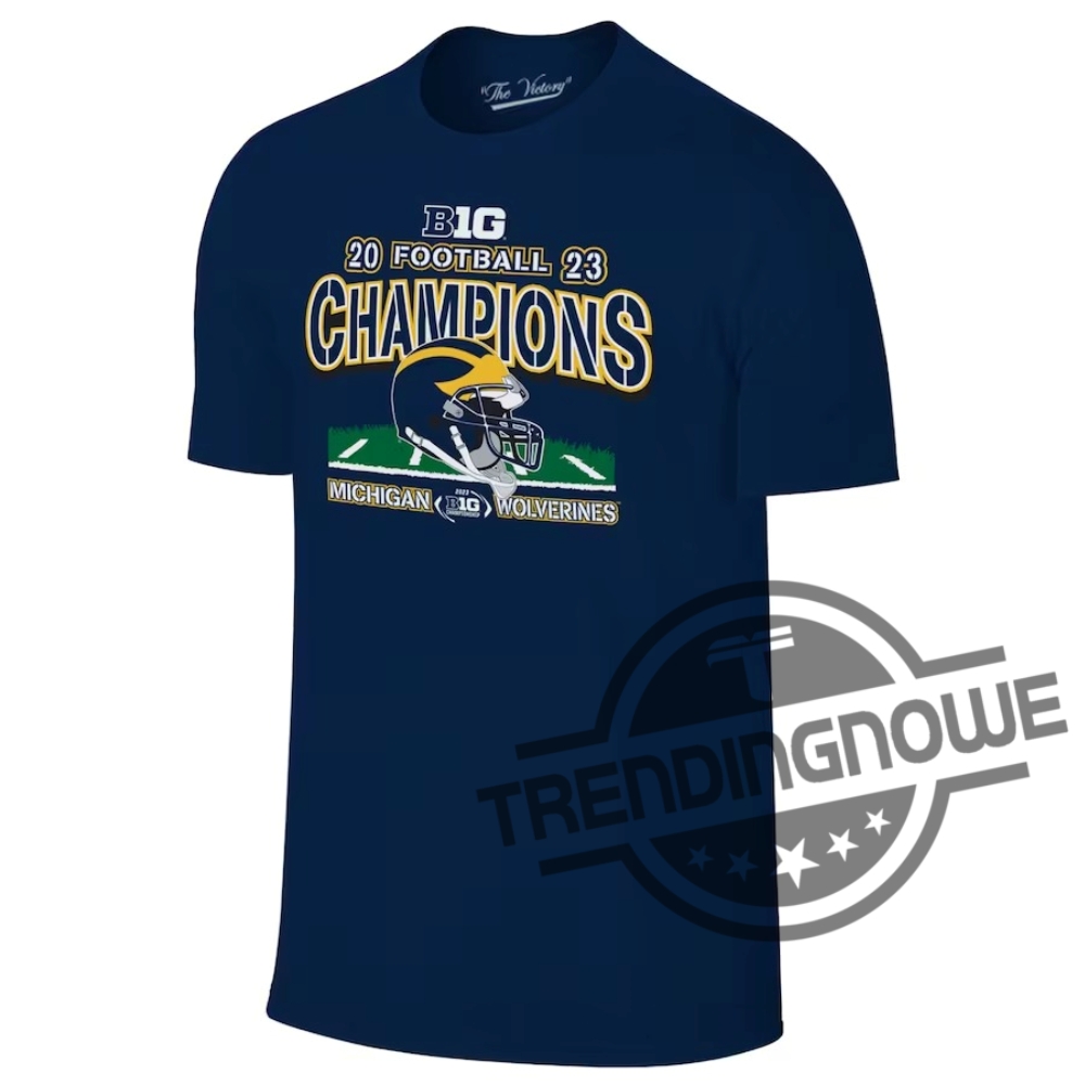 Retro Michigan Big Ten Championship Shirt Michigan Wolverines Brand 2023 Big Ten Football Conference Champions Shirt