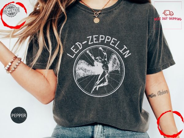 Led Zeppelin Shirt Rock Band Led Zeppelin Tour 70S Music Concert Shirt Led Zeppelin Band Shirt Rock Band Gift Concert Shirt Unique revetee 5