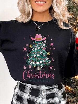 Christmas Tree Taylor Version Sweatshirt Merry And Bright Theme Swiftie Merch Swiftie Shirt Taylors Version New Eras Tour Holiday Gift Unique revetee 4