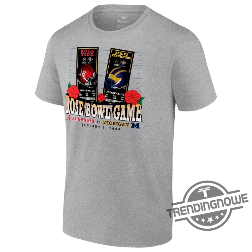 Michigan Rose Bowl Shirt Michigan Wolverines Vs Alabama Crimson Tide Shirt 2024 Rose Bow Tshirt 8 Michigan Rose Bowl Shirt Michigan Wolverines Vs Alabama Crimson Tide Shirt 2024 Rose Bow T-Shirt