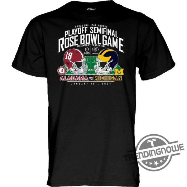 Michigan Rose Bowl Shirt Michigan Wolverines Vs Alabama Crimson Tide