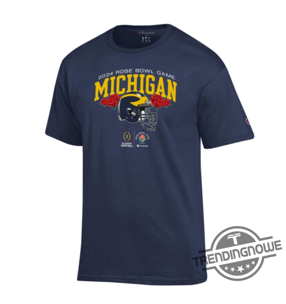 Michigan Rose Bowl Shirt Champion University Of Michigan Football Shirt 2024 Rose Bowl Tshirt