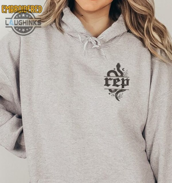 taylor swift reputation t shirt sweatshirt hoodie embroidered swiftie snake rep shirts album reputation snake embroidery crewneck eras tour laughinks 6