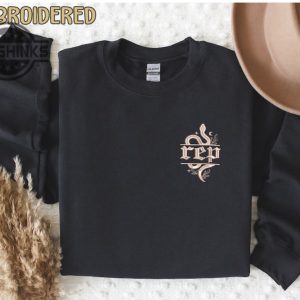 taylor swift reputation t shirt sweatshirt hoodie embroidered swiftie snake rep shirts album reputation snake embroidery crewneck eras tour laughinks 7